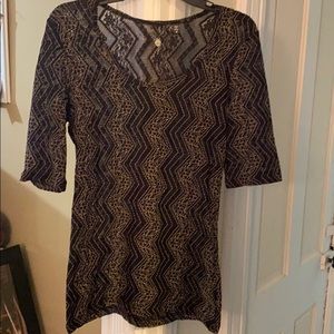Black BKE Boutique 1/2 sleeve top